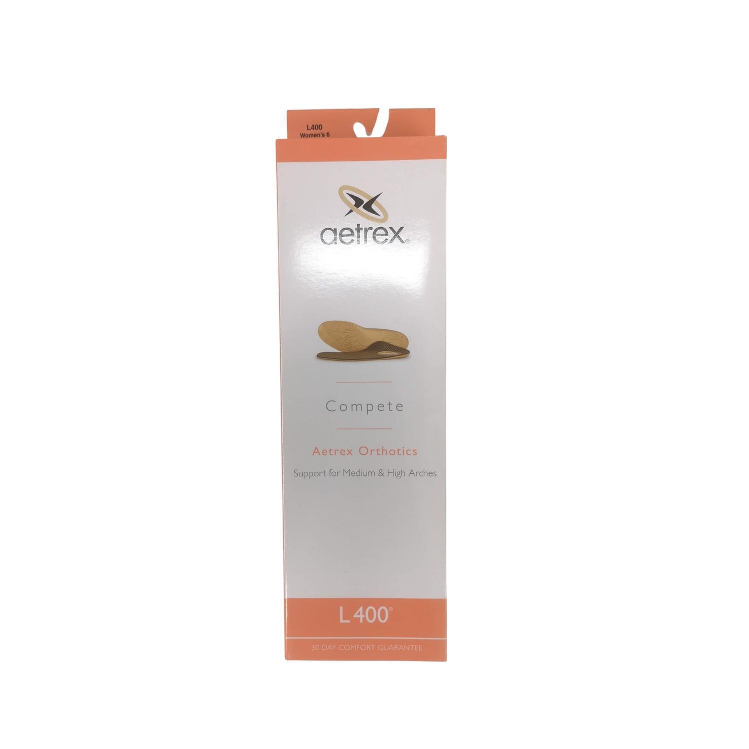 New Aetrex Women’s L400 Compete Orthotic Insoles In Orange